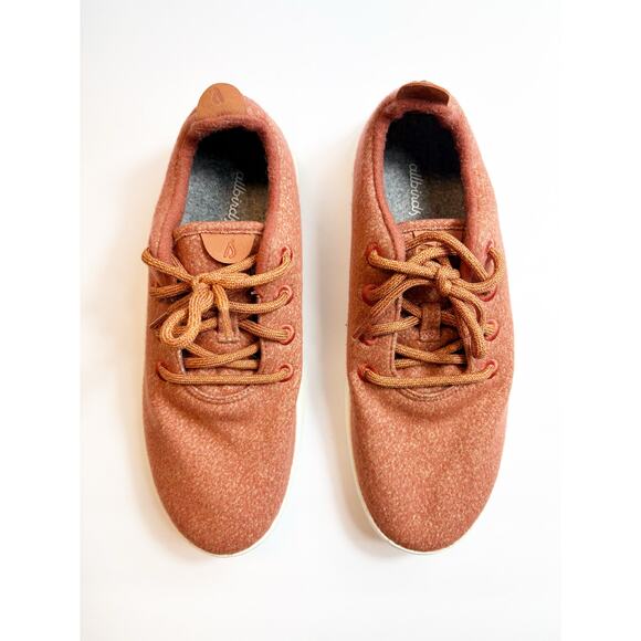 Allbirds Men’s Wool Runner Sneakers Size 10 Orange Textured Comfort Minimalist - Picture 3 of 10